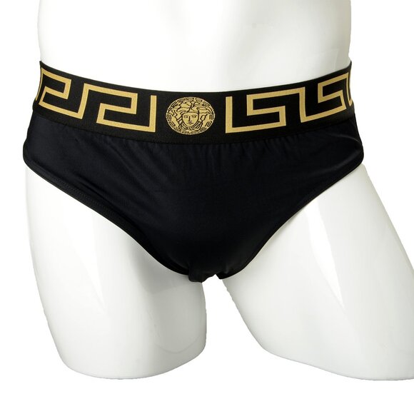 Versace Men's Greeca Border Low Rise Swimwear Slip Versace sz 5 US M IT 50 - Picture 1 of 9